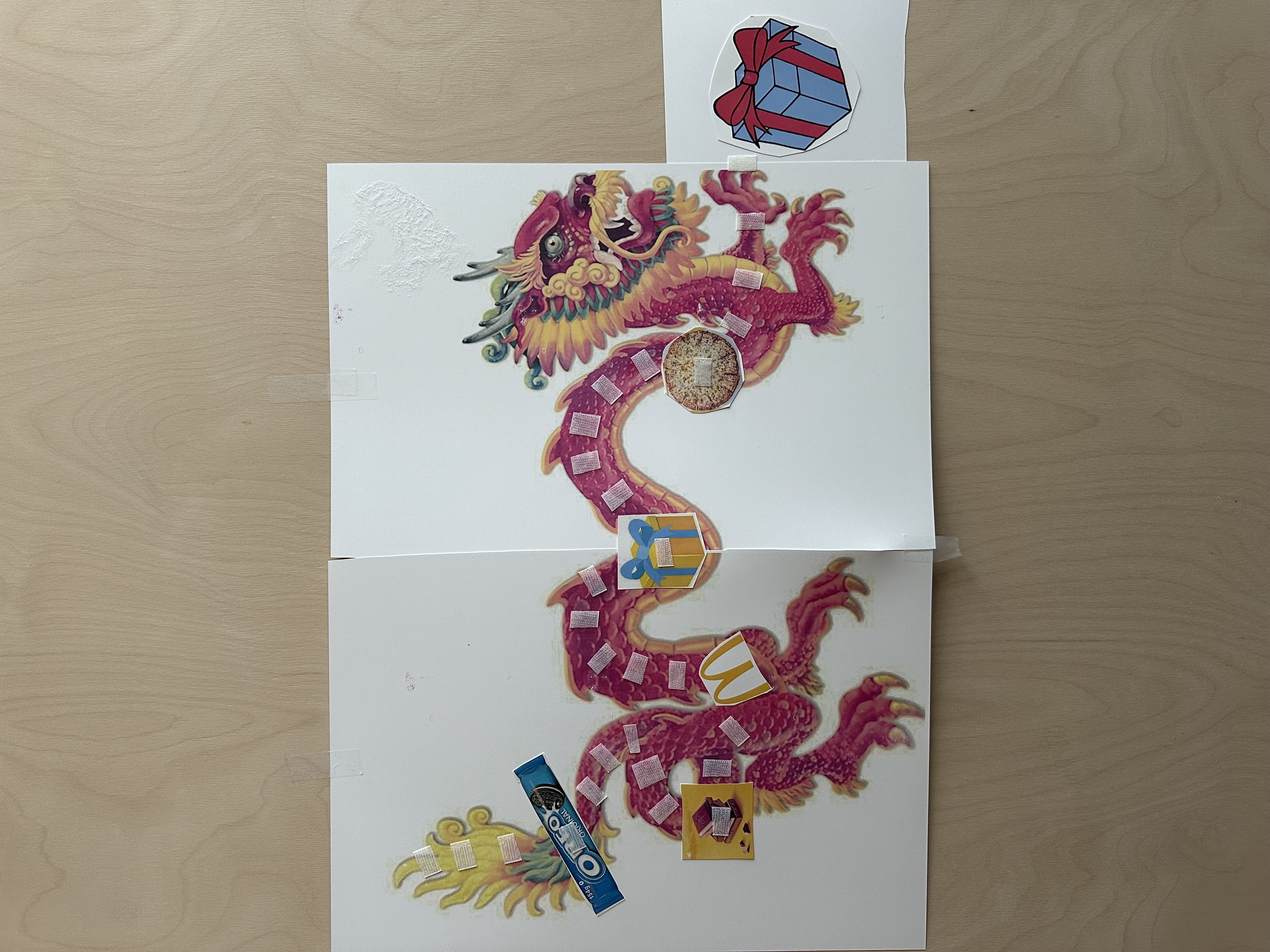 En tegning av en drage