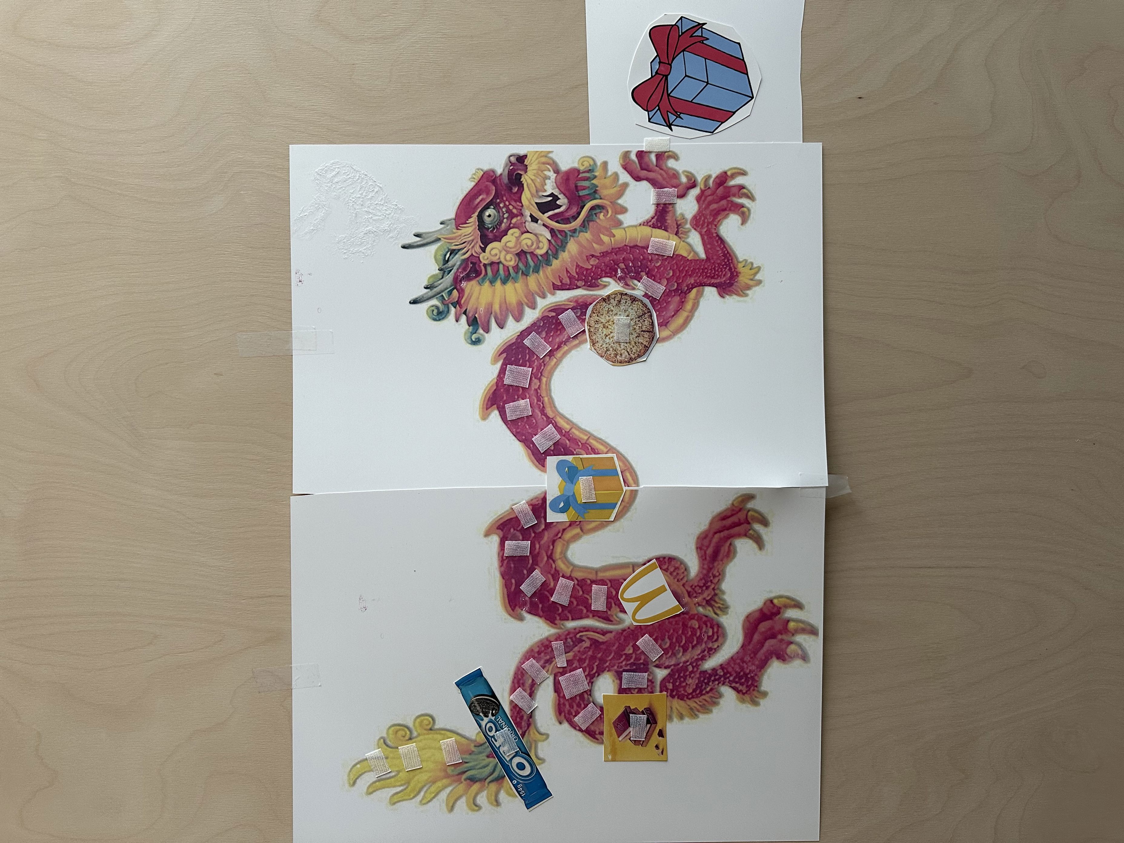 En tegning av en drage