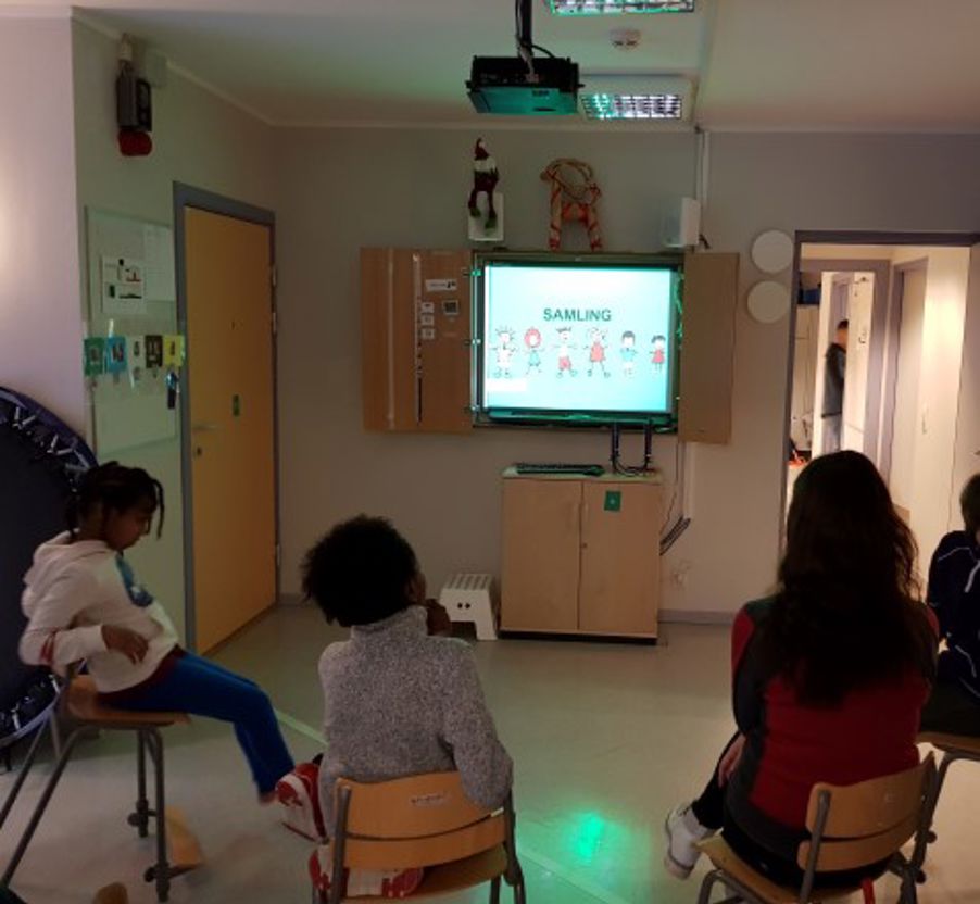 Morgensamling med SmartBoard