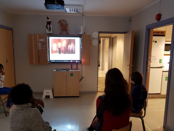 Adventstund på Smartboard