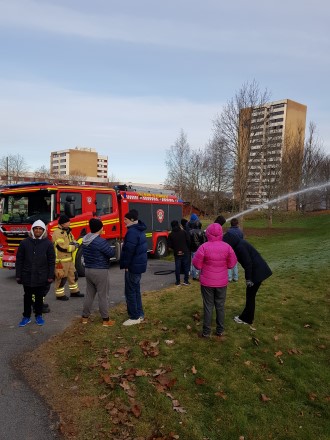 Stas med besøk av brannvesenet!
