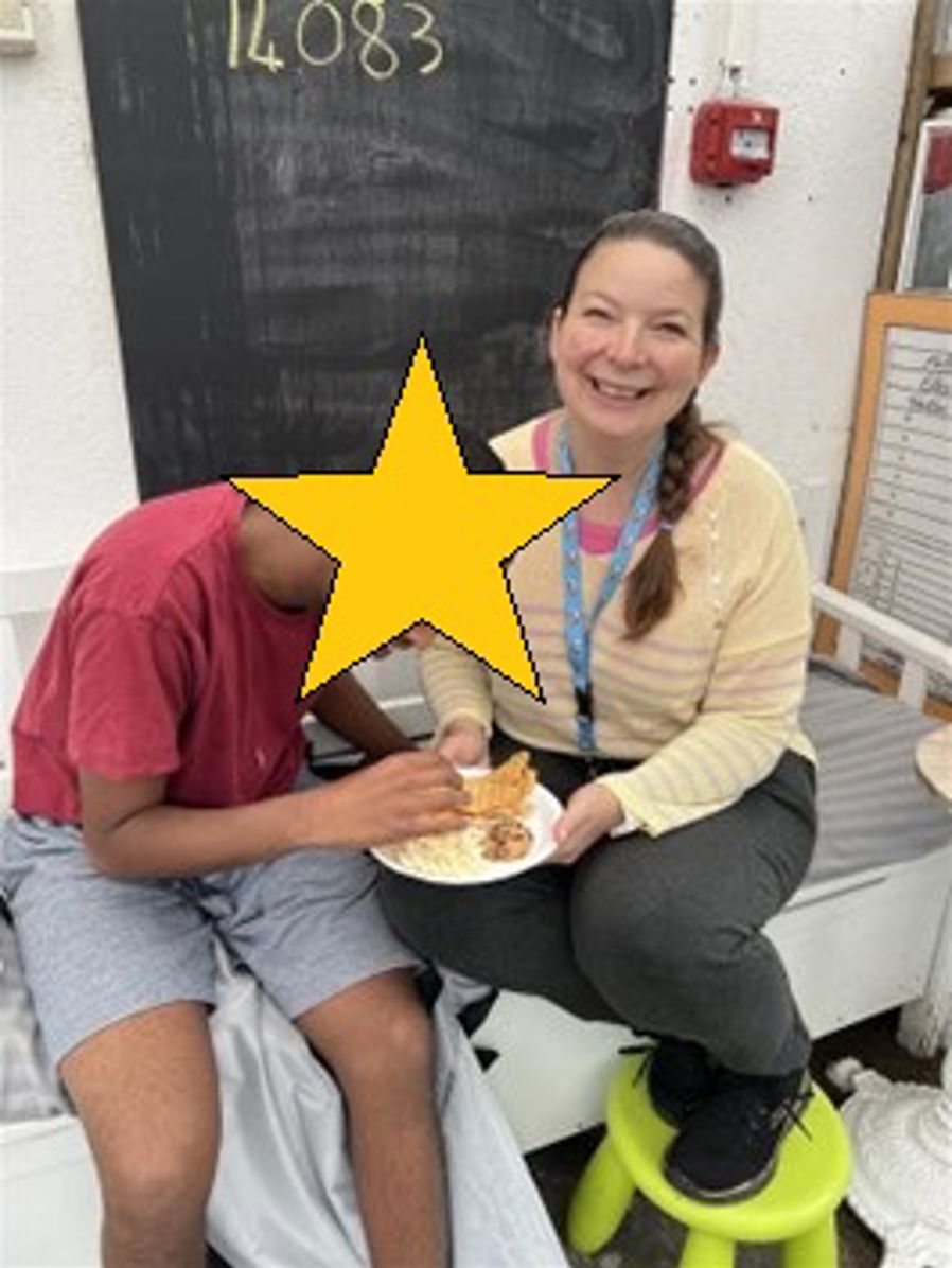 Vi koser oss med vaffel