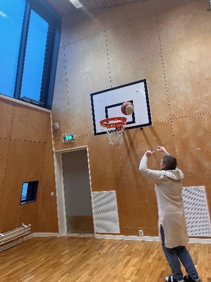 Basketball, ei jente skyter Basketball, ei jente skyter