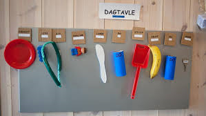 Dagtavle med konkreter